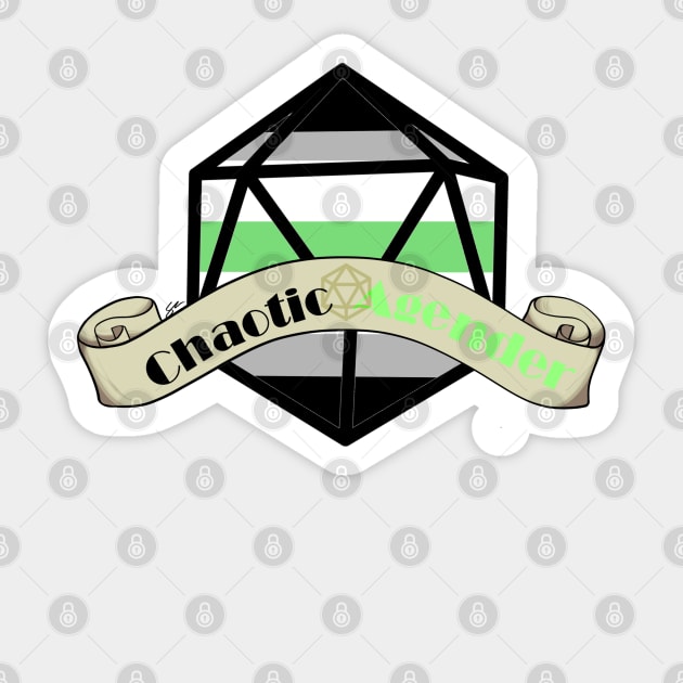 Dnd Chaotic Agender Dice Sticker by Beansprout Doodles